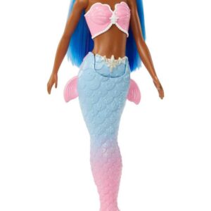 Barbie Dreamtopia Mermaid Doll with Blue Hair, Pink & Blue Ombre Tail & Headband Accessory