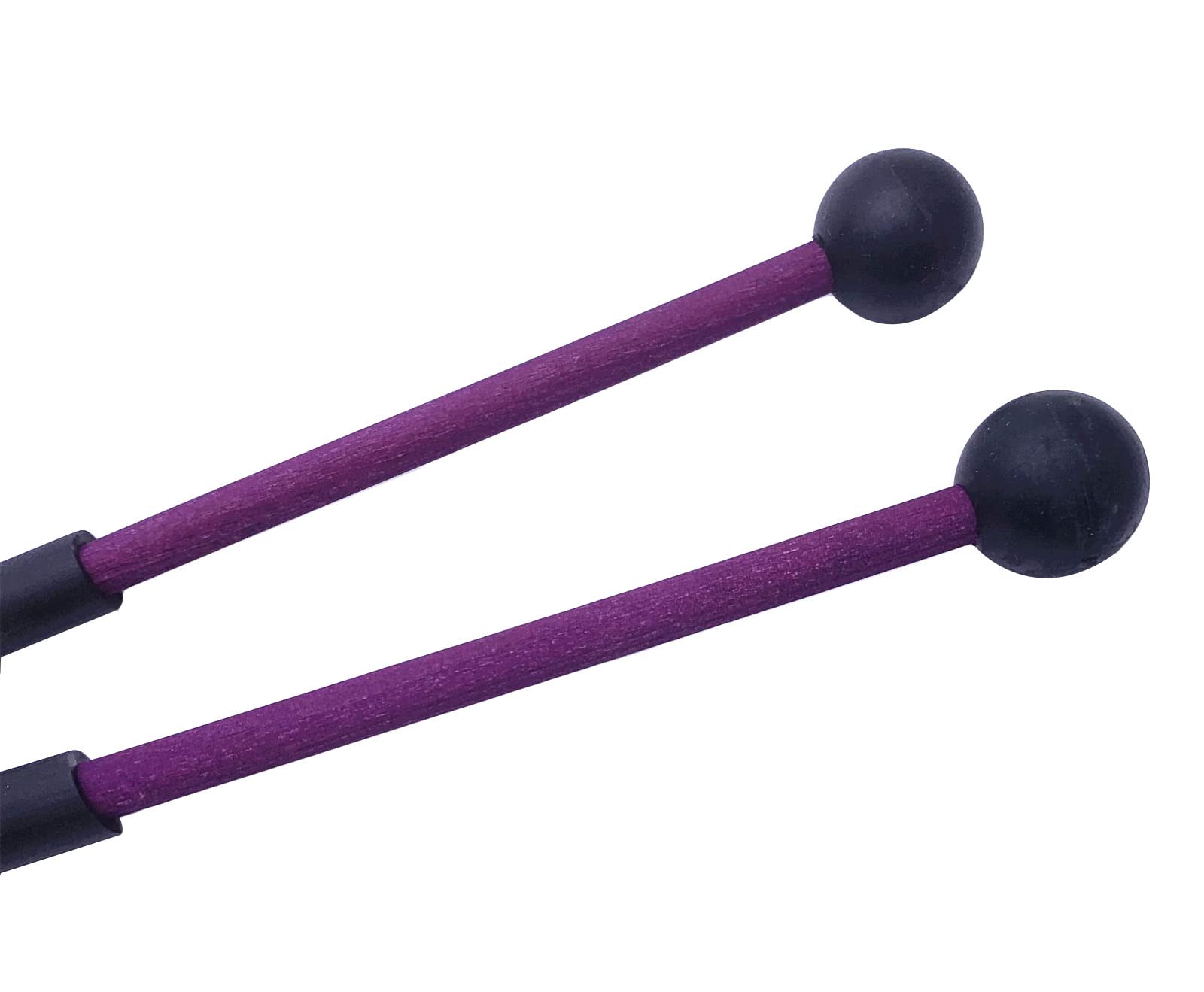 TUOREN 1 Pair 9 Inch Rubber Xylophone Sticks Tongue Drum Mallets Percussion Sticks Hammer for Glockenspiel, Xylophone, Chime, Woodblock, and Bells (Purple)