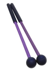 tuoren 1 pair 9 inch rubber xylophone sticks tongue drum mallets percussion sticks hammer for glockenspiel, xylophone, chime, woodblock, and bells (purple)