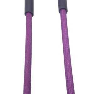 TUOREN 1 Pair 9 Inch Rubber Xylophone Sticks Tongue Drum Mallets Percussion Sticks Hammer for Glockenspiel, Xylophone, Chime, Woodblock, and Bells (Purple)