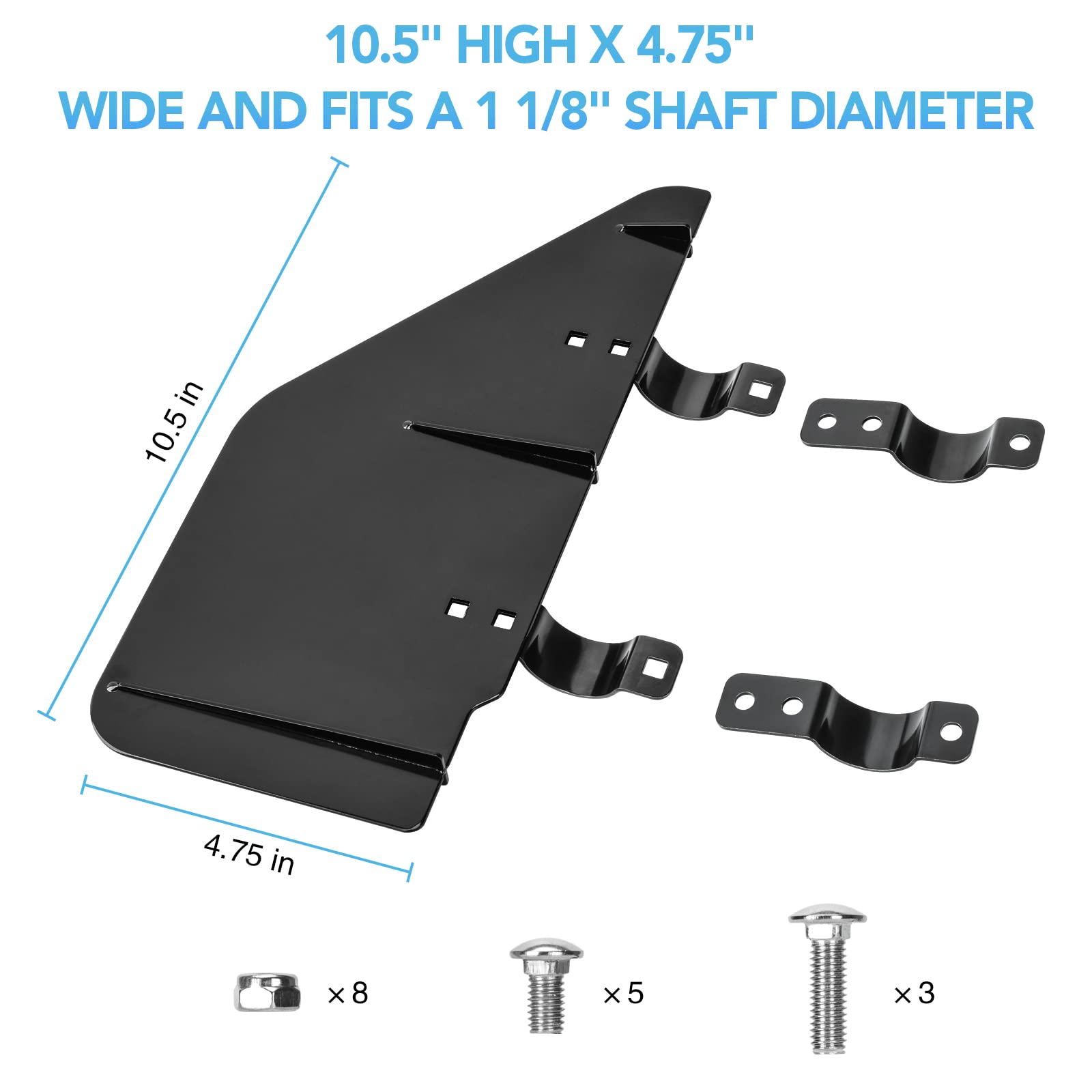 Trolling Motor Accessories, Haoguo Paddle Boat Parts, Boat Rudder Fits Most 24-55 Thrust Trolling Motors, Great for Pontoon, Fishing Kayak, Canoe, Jon Boat