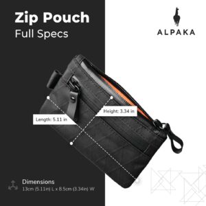 ALPAKA Zip Pouch - Black RFID-Blocking Cash and Card Wallet - Made With Carbon Neutral And Weatherproof Fabrics