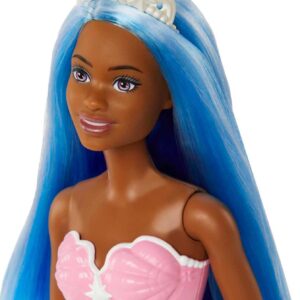 Barbie Dreamtopia Mermaid Doll with Blue Hair, Pink & Blue Ombre Tail & Headband Accessory