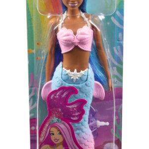 Barbie Dreamtopia Mermaid Doll with Blue Hair, Pink & Blue Ombre Tail & Headband Accessory