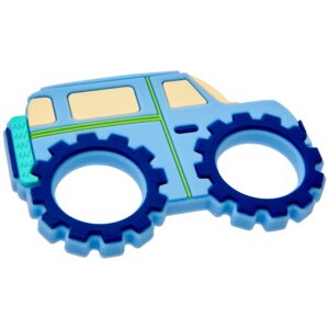 C.R. Gibson BTEE-24548 Truck 100% Food Grade Silicone Teether for Babies, 4" W x 2.2" L, Multicolor