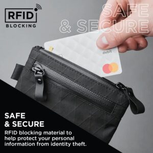 ALPAKA Zip Pouch - Black RFID-Blocking Cash and Card Wallet - Made With Carbon Neutral And Weatherproof Fabrics