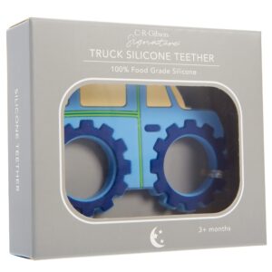 C.R. Gibson BTEE-24548 Truck 100% Food Grade Silicone Teether for Babies, 4" W x 2.2" L, Multicolor