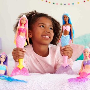 Barbie Dreamtopia Mermaid Doll with Blue Hair, Pink & Blue Ombre Tail & Headband Accessory