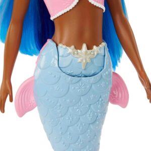 Barbie Dreamtopia Mermaid Doll with Blue Hair, Pink & Blue Ombre Tail & Headband Accessory