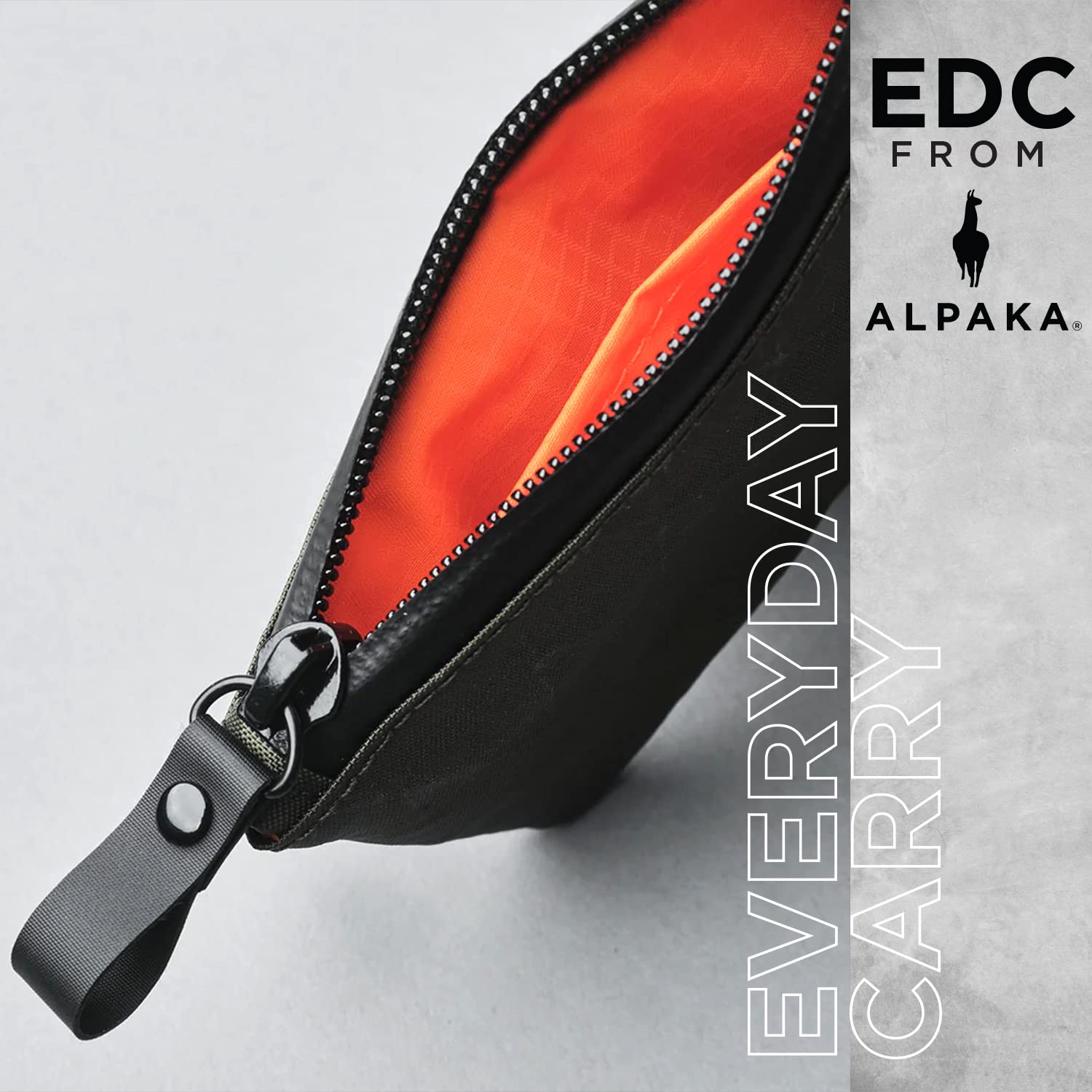 ALPAKA Zip Pouch - Black RFID-Blocking Cash and Card Wallet - Made With Carbon Neutral And Weatherproof Fabrics