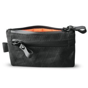 alpaka zip pouch - black rfid-blocking cash and card wallet - made with carbon neutral and weatherproof fabrics