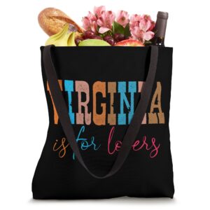 Retro Virginia Is 4 Lovers Outdooors VA For Virginians Gift Tote Bag