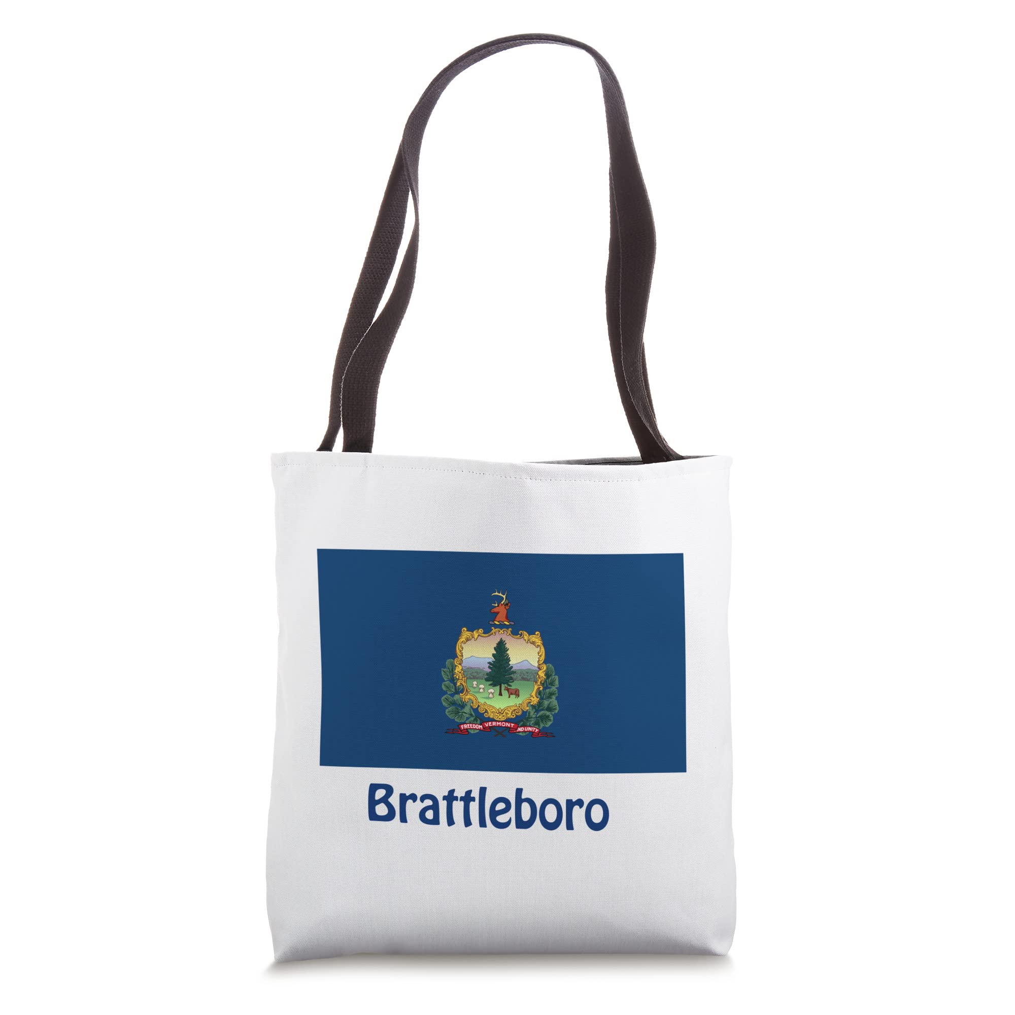 Brattleboro Vermont USA Flag Souvenir Tote Bag