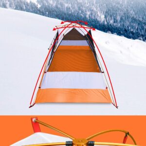 ayamaya Camping Fan + 4 Person Tent, Orange 2 Person Backpacking & Rechargeable Fan with LED Light & Remote Control, 7800mAh Portable Led Light Camping Lantern Fan USB Desk Ceilling Fan