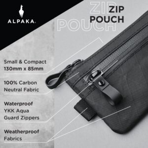 ALPAKA Zip Pouch - Black RFID-Blocking Cash and Card Wallet - Made With Carbon Neutral And Weatherproof Fabrics