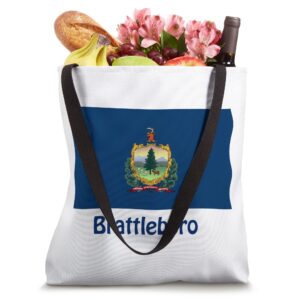 Brattleboro Vermont USA Flag Souvenir Tote Bag