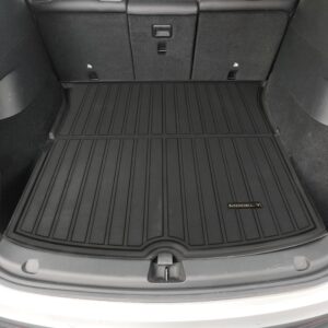 Pedigree 3D TPE Material Model Y Floor Mats Set Tesla Full Cover All Weather Rear Trunk Liners Custom Fit Heavy Duty Rubber Odorless Model Y Accessories 2021 2022 2023 2024(Floor+Storage+Cargo Mat)