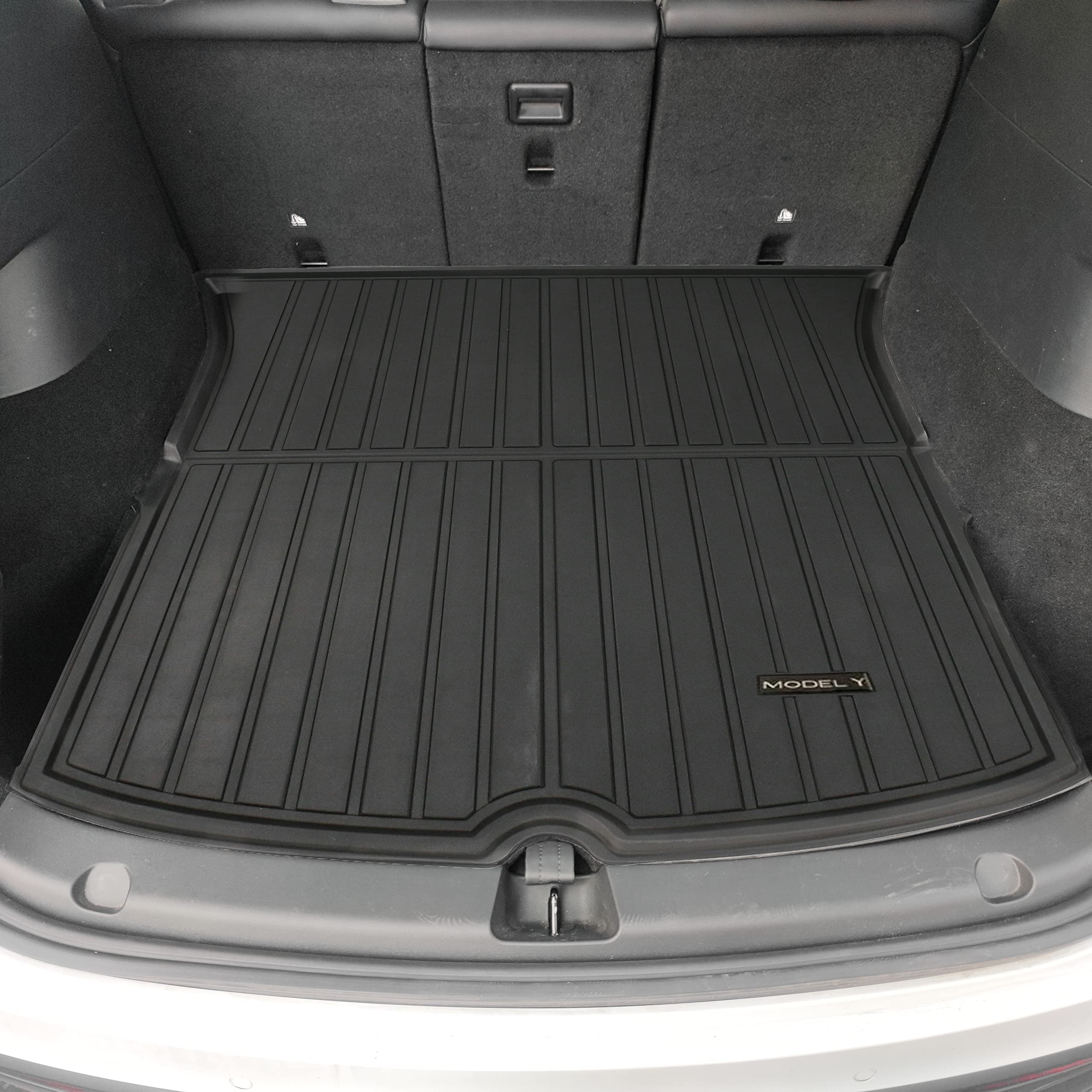 Pedigree 3D TPE Material Model Y Floor Mats Set Tesla Full Cover All Weather Rear Trunk Liners Custom Fit Heavy Duty Rubber Odorless Model Y Accessories 2021 2022 2023 2024(Floor+Storage+Cargo Mat)