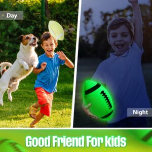 Civaner Glow in The Dark Football Light Up Youth Size Footballs for Kids Teens and Adults Junior Football Small Luminous Sports Balls Gifts for Boys School Games Outdoor Activity