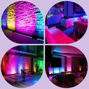 Stage Light Bar, 2Pcs 72W 24LEDs RGB Dj Lights Bar, 3 in 1 Wash Light Bar, Wall Washer Light with DMX Control AutoPlay Sound Activated for Christmas Wedding Dance(40 Inches)