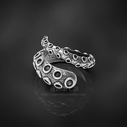 Vintage Octopus Ring Punk Sea Monster Squid Kraken Tentacles Retro Ring for Women Men-1 Pc