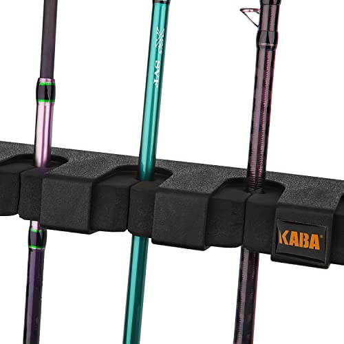 kaba Fishing Vertical 6 Fishing Pole Rack Fishing Pole Holder Spinning Casting Fishing Rods Wall Mount Fishing Rod Holders for Garage