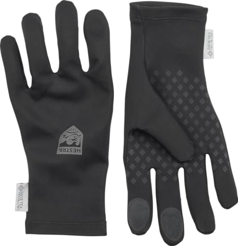 Hestra Infinium Stretch 5-Finger Glove Liner I Machine Washable, Touch Screen Compatible Liner for Added Warmth - Black - 8