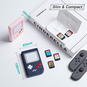 Game Card Case for Nintendo Switch (2019 & 2021 OLED),Nintendo Switch Lite,10 Game Cards & 10 Memory SD Cards Strorage Holder, Gameboy Portable Slim/Small Size Case White