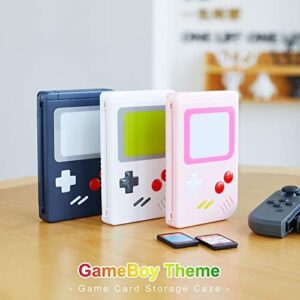 Game Card Case for Nintendo Switch (2019 & 2021 OLED),Nintendo Switch Lite,10 Game Cards & 10 Memory SD Cards Strorage Holder, Gameboy Portable Slim/Small Size Case White