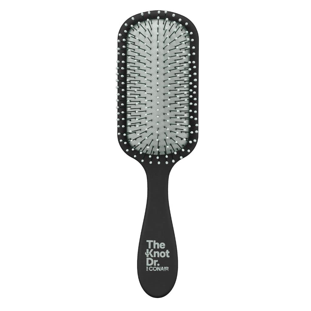 The Knot Doctor for Conair Premium Pro Detangling Hairbrush for Wet or Dry Hair in Silver, 1 Count