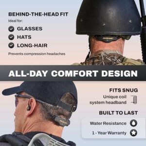 Pro Ears Stealth 28 HTBT, Advanced Bluetooth Ear Protection, 28 dB Noise Reduction, Custom Comfort Fit, 15-Hr Battery Life, for Shooting & Outdoor Activities