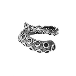 Vintage Octopus Ring Punk Sea Monster Squid Kraken Tentacles Retro Ring for Women Men-1 Pc