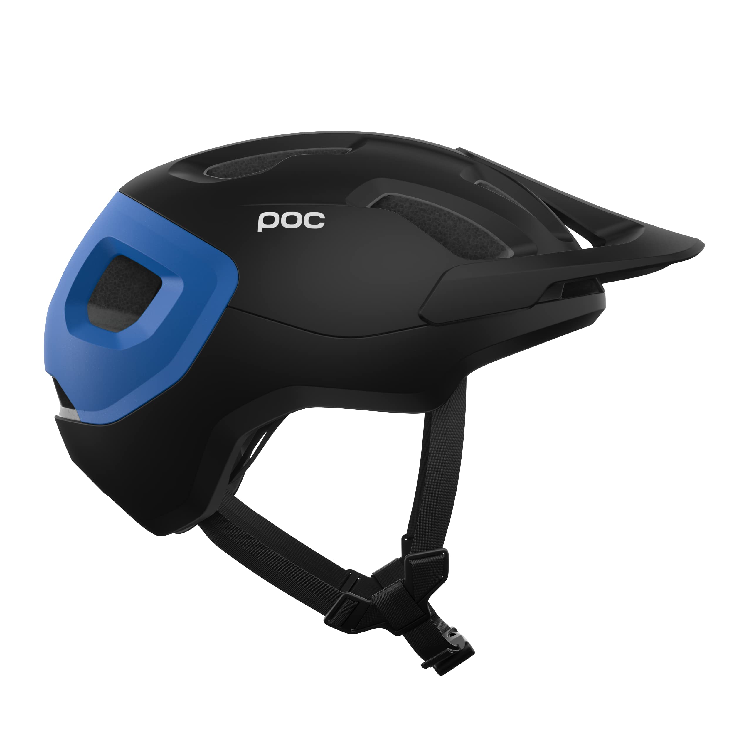 POC Axion Cycling Helmet Uranium Black/Opal Blue Metallic/Matt MED