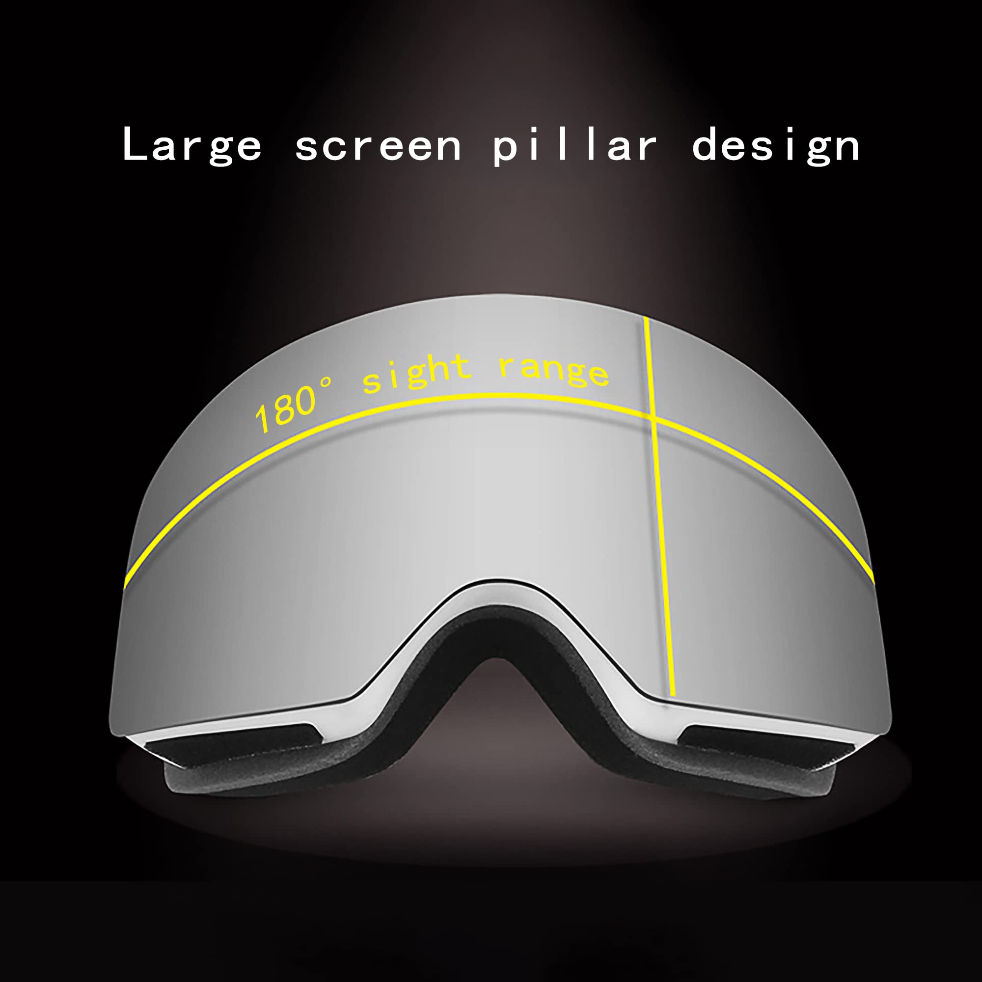 SooGree Ski Goggles - Over Glasses Ski/Snowboard Goggles for Men, Women & Youth Snow Goggles Glasses UV Protection Anti-Fog