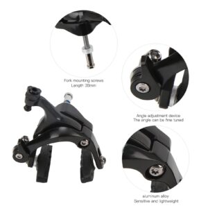 C Brake Front Rear Set Road Calipers Aluminum Alloy Road C Brake Caliper Pull Brake Set Cycling Bike Front Rear Rim Brake Clamp