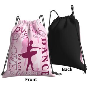 FATTTYCY Dance Bags For Dancers Gym Drawstring Stuff Ballet Backpack Gifts For Little Women