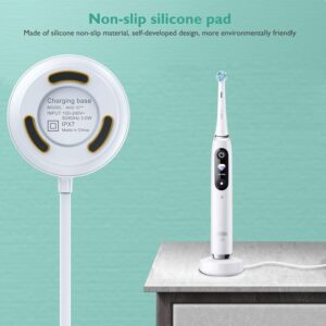 Replacement Charger Base Compatible with Braun Oral B iO Series 7 Series 8 Series 9 Electric Toothbrush, Magnetic Travel Charging Base for Oral-B iO Series 7 8 9 Replacement Model 3768 Power Cord