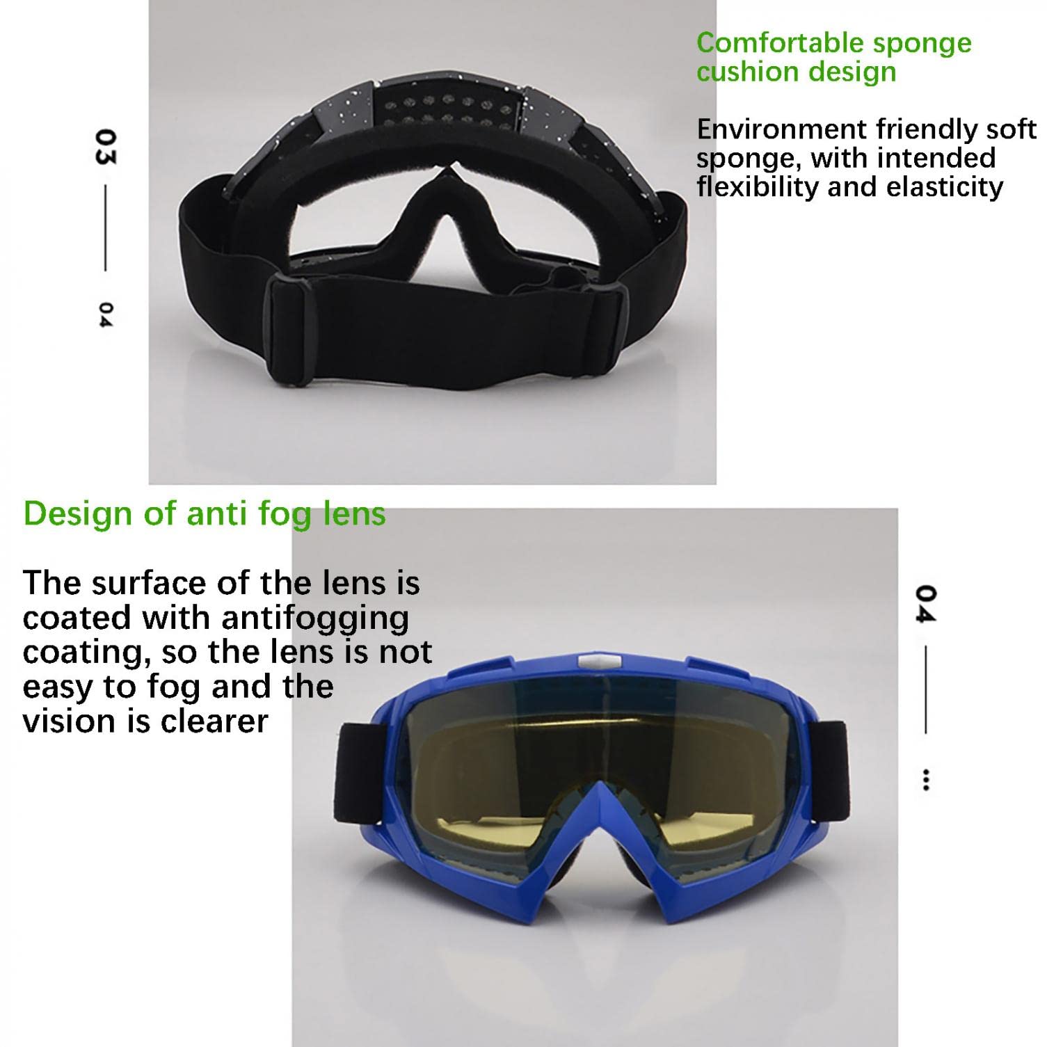 OSTF Ski Goggles for Snow Sports, Shockproof, Windproof, Safety Snowboard Protective Goggles for Men Women and Youth