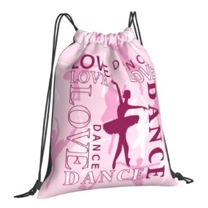 FATTTYCY Dance Bags For Dancers Gym Drawstring Stuff Ballet Backpack Gifts For Little Women