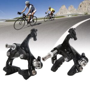 C Brake Front Rear Set Road Calipers Aluminum Alloy Road C Brake Caliper Pull Brake Set Cycling Bike Front Rear Rim Brake Clamp