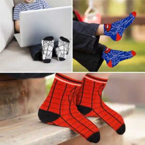 Marvel Spiderman Boys Socks, 10-Pack of Decorative Spiderman Toddler Socks, Amazing Legends Socks for Boys