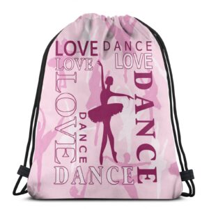 FATTTYCY Dance Bags For Dancers Gym Drawstring Stuff Ballet Backpack Gifts For Little Women