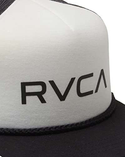 RVCA Men's Staple Foamy Hat, Trucker/Black/White, One Size