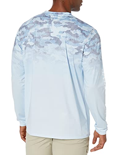 Salt Life Into The Abyss SLX Long Sleeve Classic Fit Shirt, Blue, X-Large