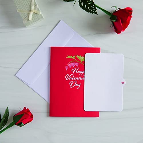 Lovepop Red Rose Valentine’s Day Hummingbird Bundle, 5" x 7" - Pop Up Card & 1 Paper Flower Bouquet 10 X 7.5 Inches- 3D Greeting Card, Valentine's Day Card, Anniversary Card