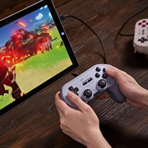 8BitDo Pro 2 Wired Controller for Switch, Windows, Steam Deck & Raspberry Pi (Gray Edition)