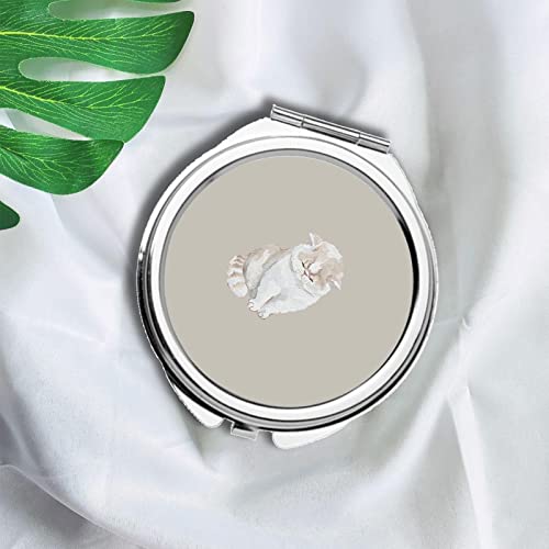 Made by Metal Cosmetic Mirror Naturally with Watercolor Animals