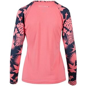 Salt Life Escapism SLX Long Sleeve Stretch Fit Shirt, Coral Heather, X-Large