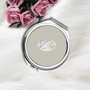 Made by Metal Cosmetic Mirror Naturally with Watercolor Animals