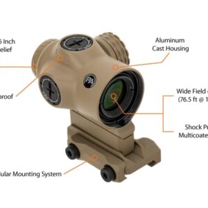 Primary Arms SLX 1X MicroPrism with Red Illuminated ACSS Cyclops Gen II Reticle - Flat Dark Earth